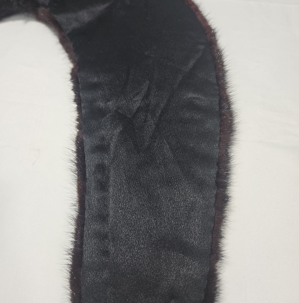 Genuine Mink Fur Scarf Wrap Glam Mobwife Luxury Old Hollywood Brown - Picture 5 of 5